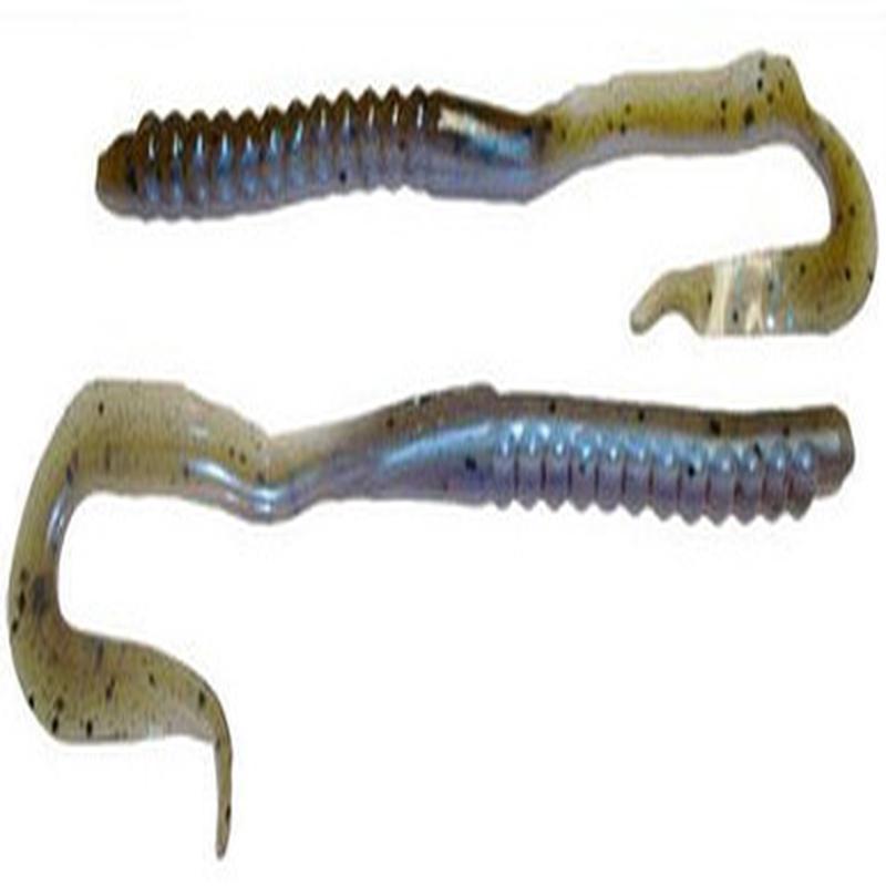 Zoom U-Tale Worm - Green Pumpkin Blue Flash