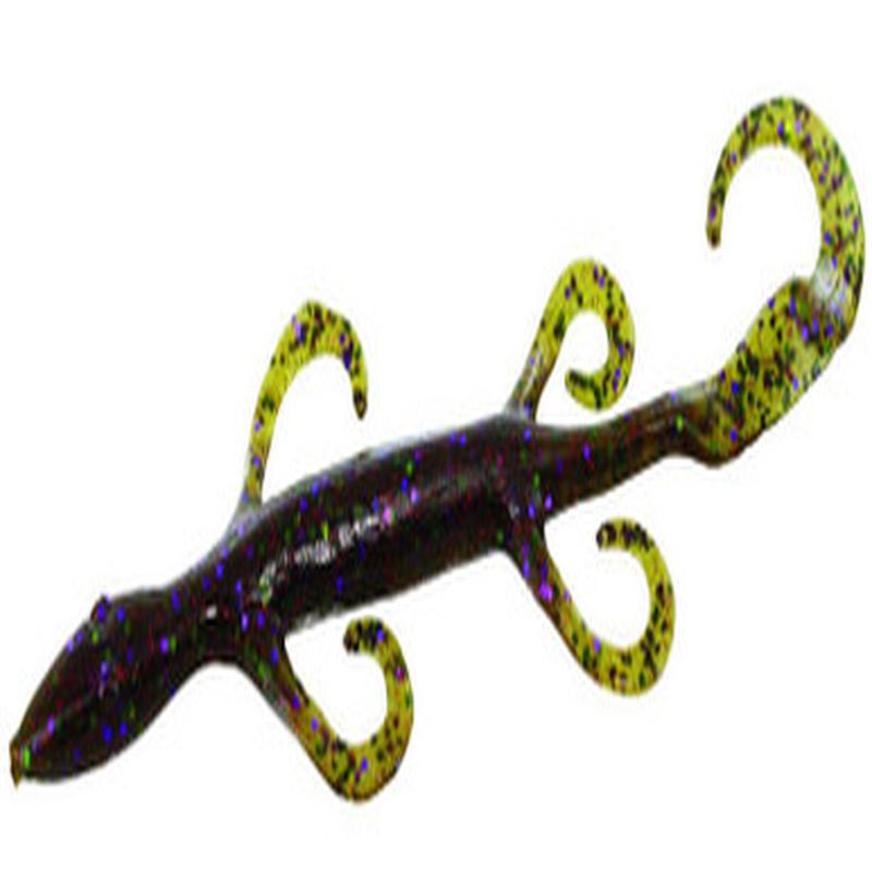 Zoom Lizard Bait - 6in - Green Pumpkin Candy Red