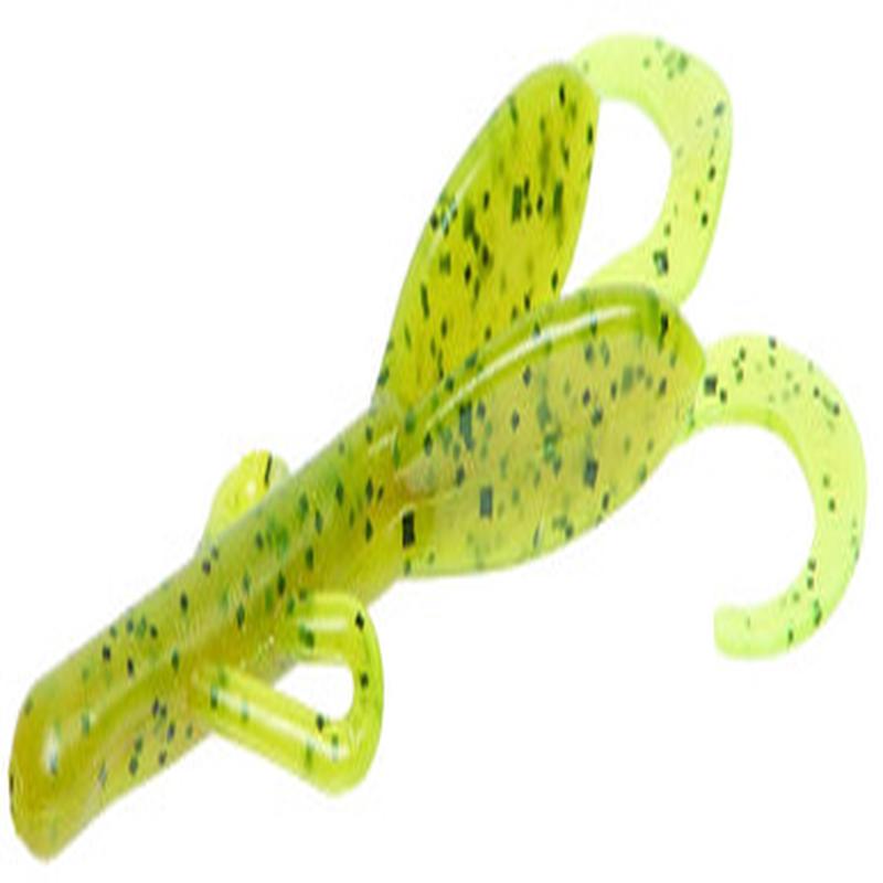 Zoom Baby Brush Hog Bait - 4in - Chartreuse Pumpkin