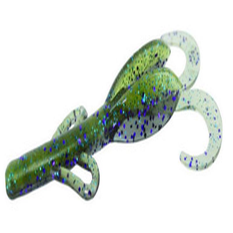 Zoom Baby Brush Hog Bait - 4in - Sprayed Grass