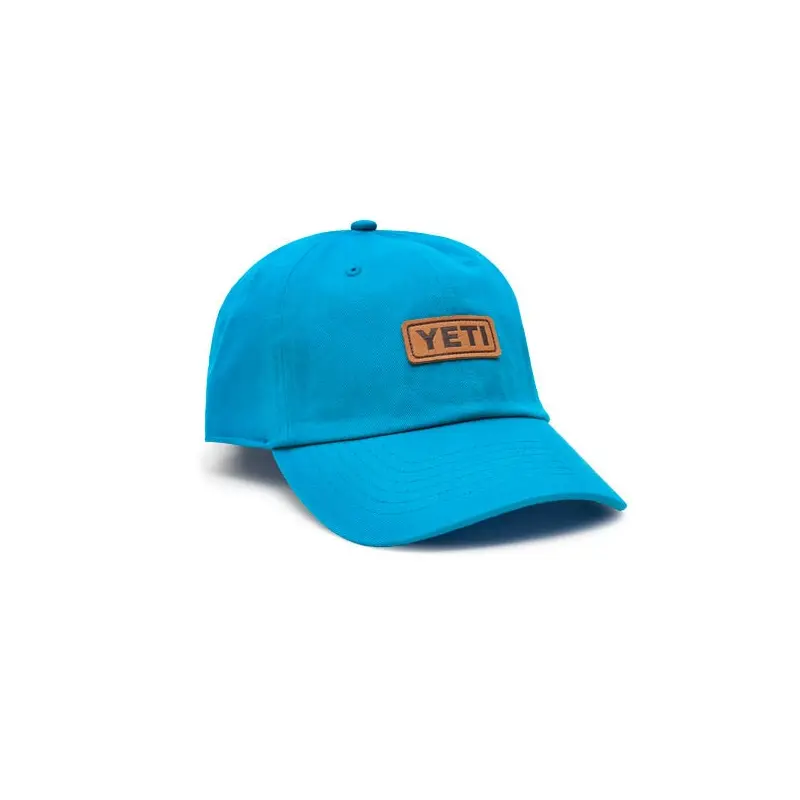 YETI Badge Logo Leather Soft Crown Hat