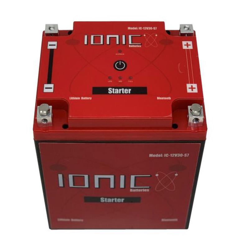 Ionic Lithium 12V S7 | 900 CA | LiFePO4 Starter Battery + Bluetooth IC-12V30-S7