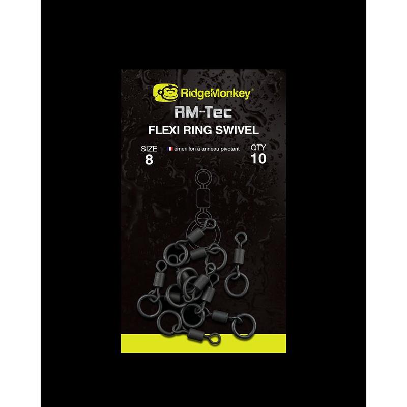 Ridge Monkey RM-Tec Flexi Ring Swivel Size 8