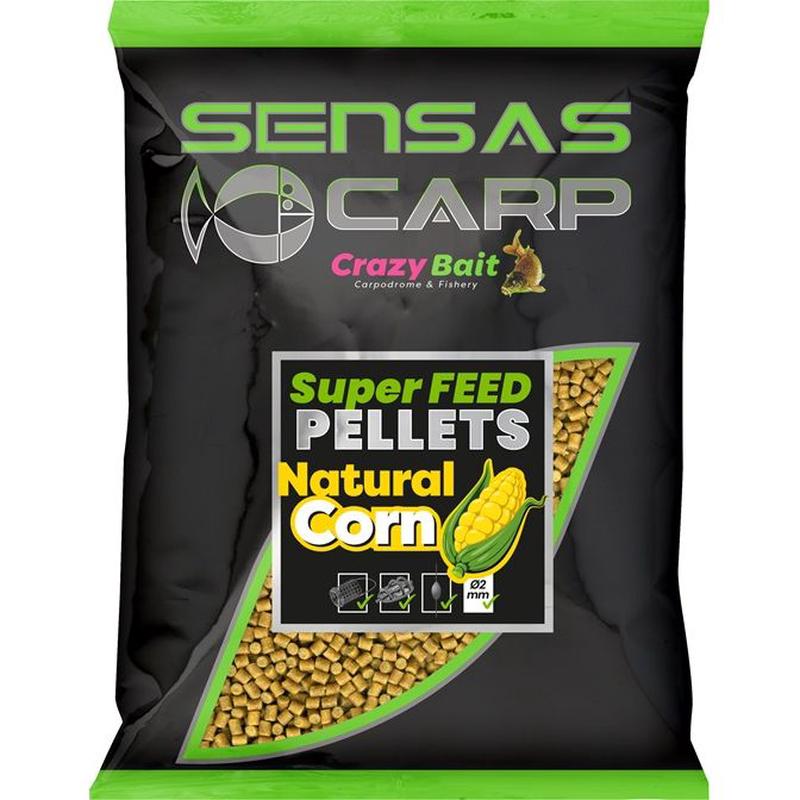 Sensas Super Feed Pellets Natural Corn 650g