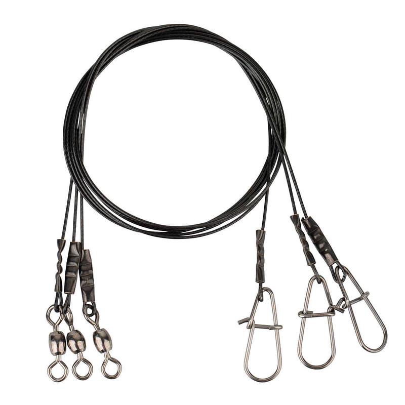Savage Gear Black7 Trace 30cm 0.45mm 11kg Swivel / Needle Snap 3pcs