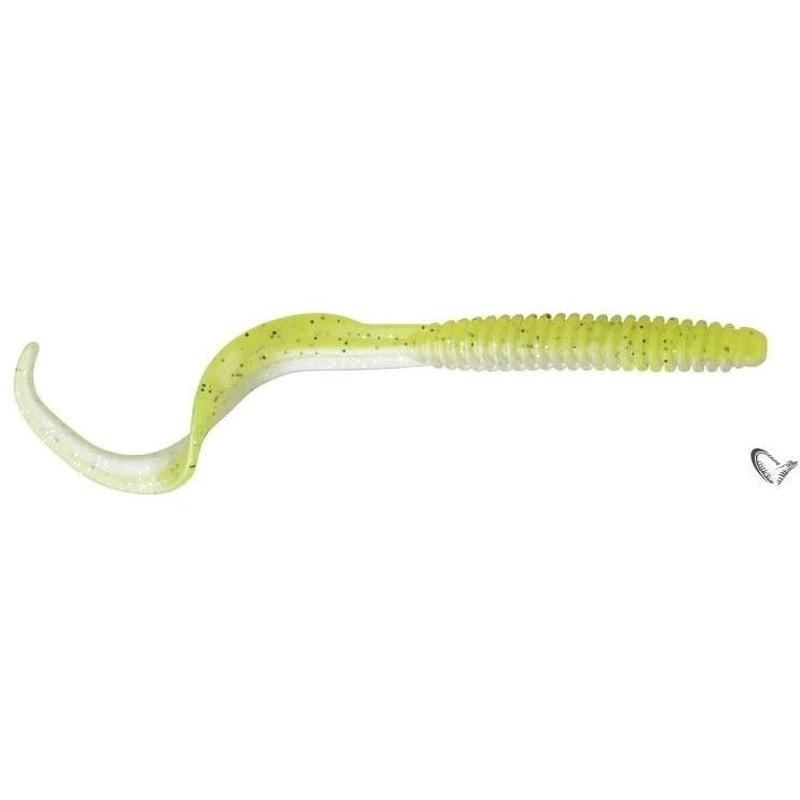 Savage Gear LB Rib Worm 110mm Chartreuse Pearl 8pcs