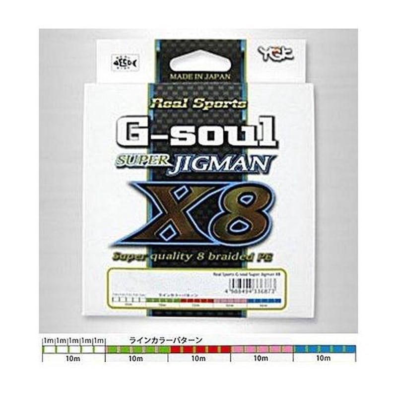 YGK G-SOUL SUPER JIGMAN X8 300m #1.2-25LB PE Braid 4988494336897