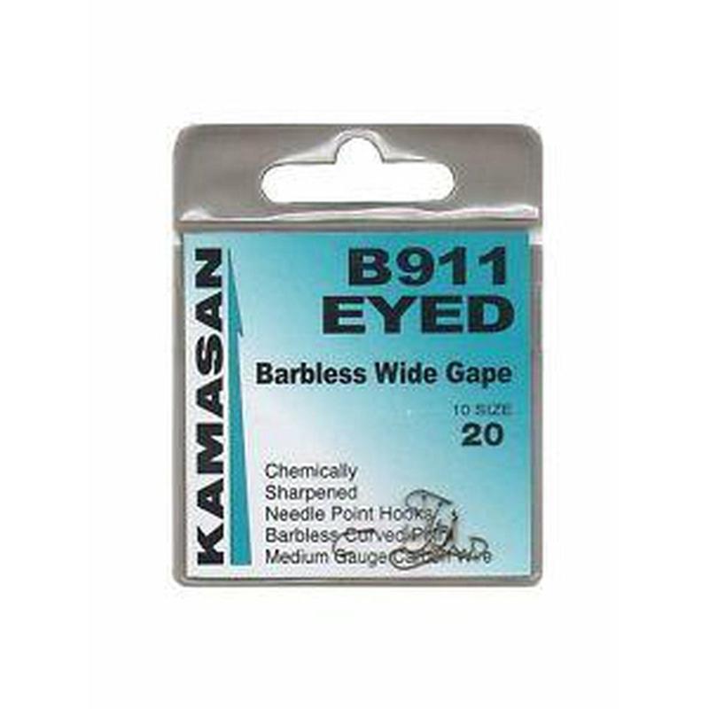 Kamasan B911b Eyed Barbless Hooks