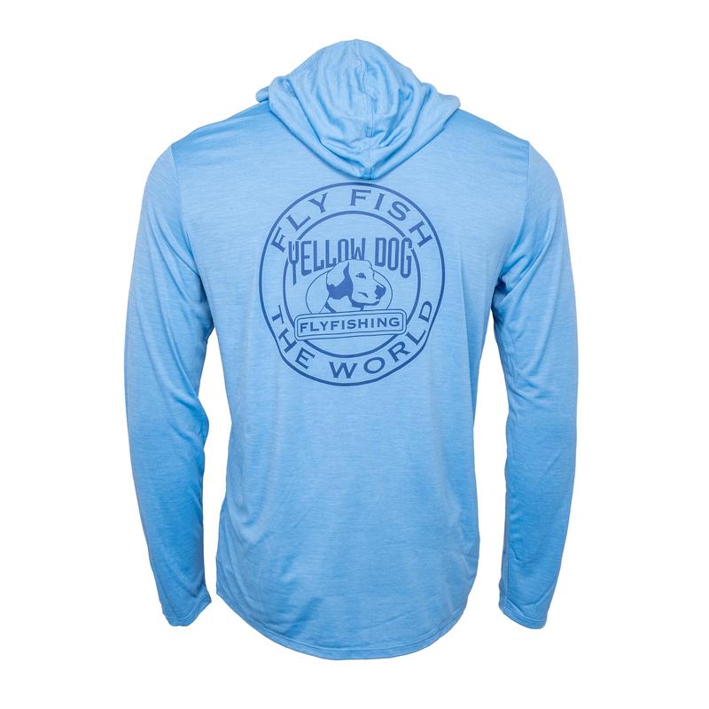 Men's Cap Cool Daily Hoody - Shore Blue - YD Logo