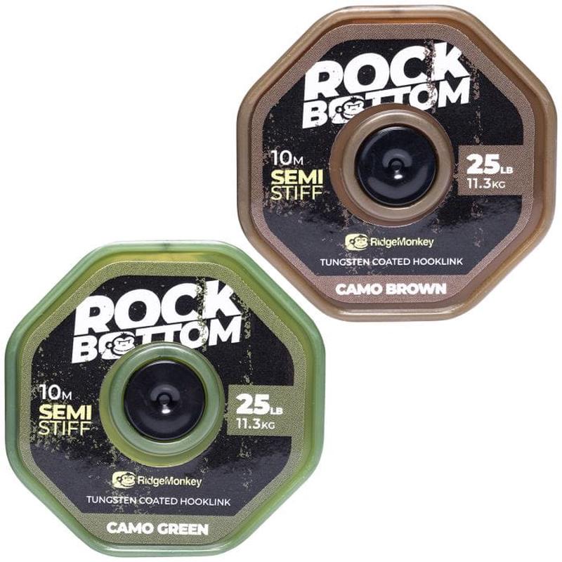 Ridge Monkey Rock Bottom Tungsten Coated Semi Stiff Camo Green 25lb