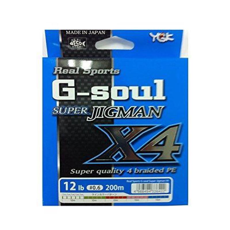 YGK G-SOUL SUPER JIGMAN X4 200m #0.6-12LB PE Braid 4988494336422