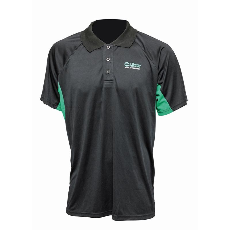 SENSAS Black & Green Breathable Polo