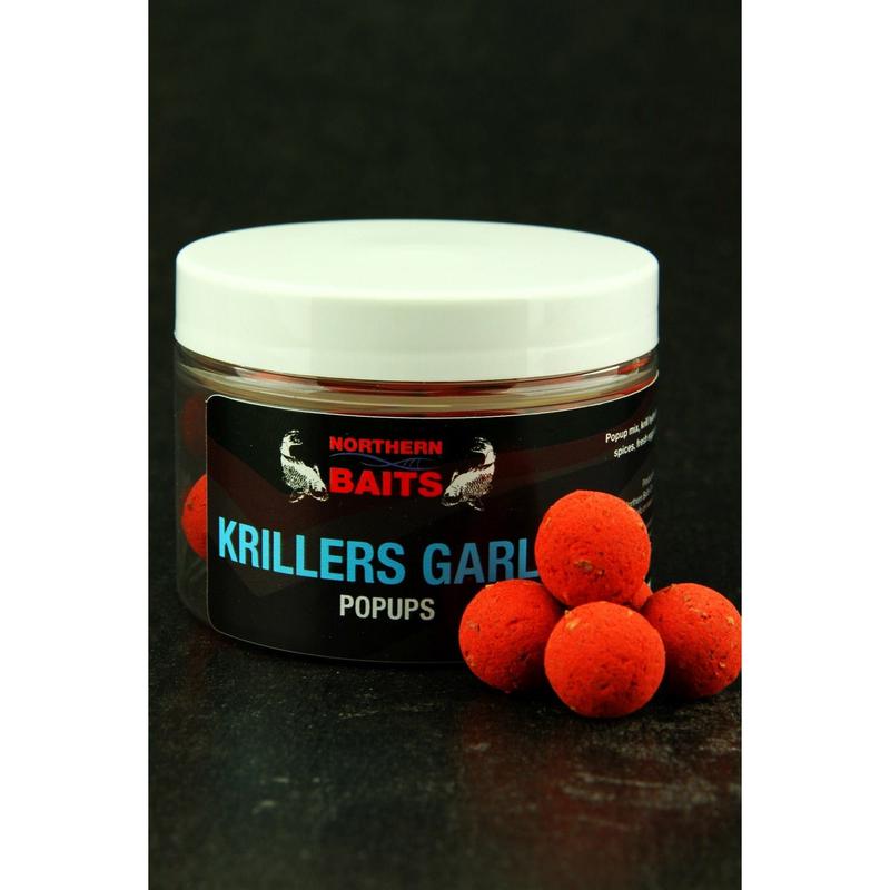 Northern Baits Krillers Garlic Perfect Popups 20mm (Washed Out Red)