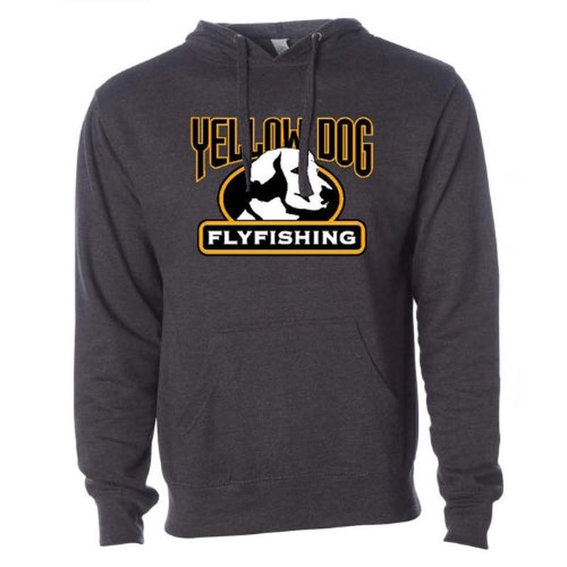 Yellow Dog Flyfishing Hoodie - Charcoal Heather