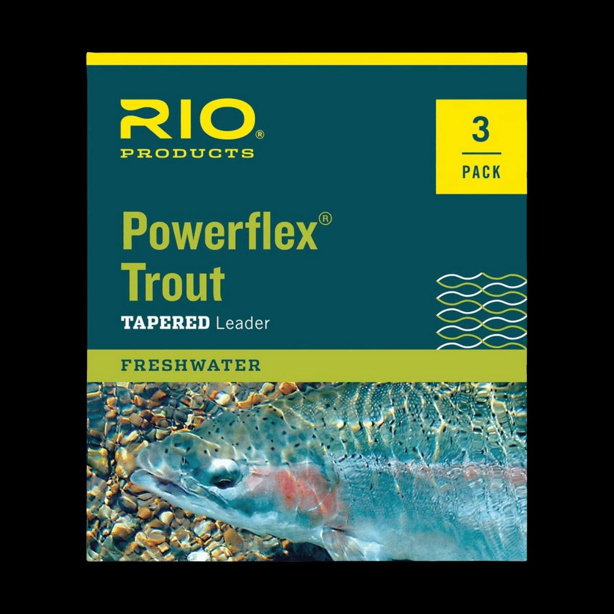 RIO POWERFLEX TROUT LEADERS - 3 PACK 4X"