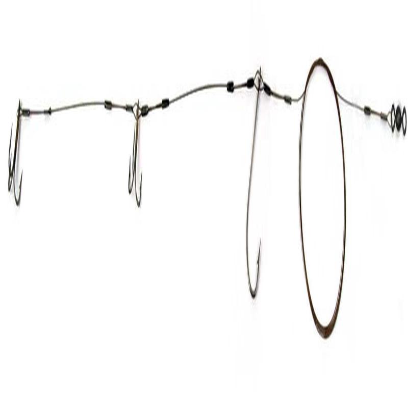 Sea Striker Live Bait King Rig 5' 60lb Wire 5/0 Bait Hook, 2-#4 4X