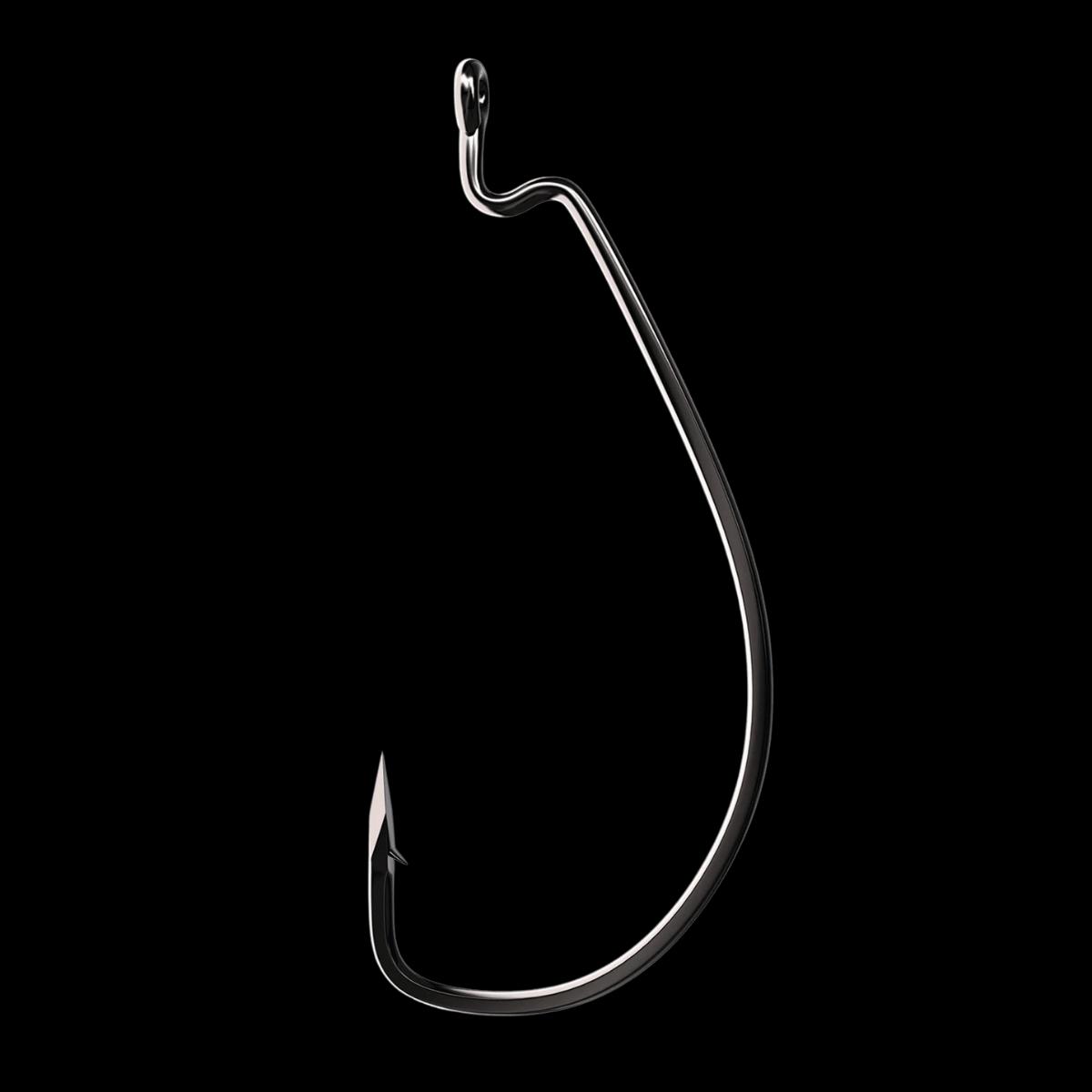 TROKAR EXTRA WIDE GAP WORM HOOK 5PK SIZE 5/0 PLATINUM BLACK
