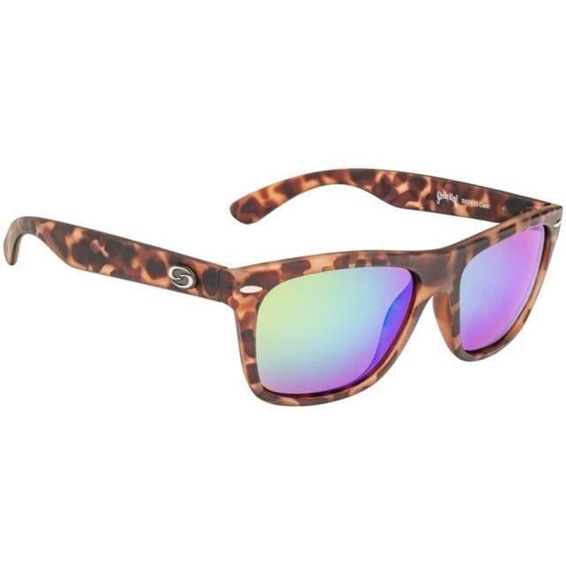 Strike King SK Plus Sunglasses - Matte Tortoiseshell Frame, Multi-Layer Green Mirror Amber Base Lens