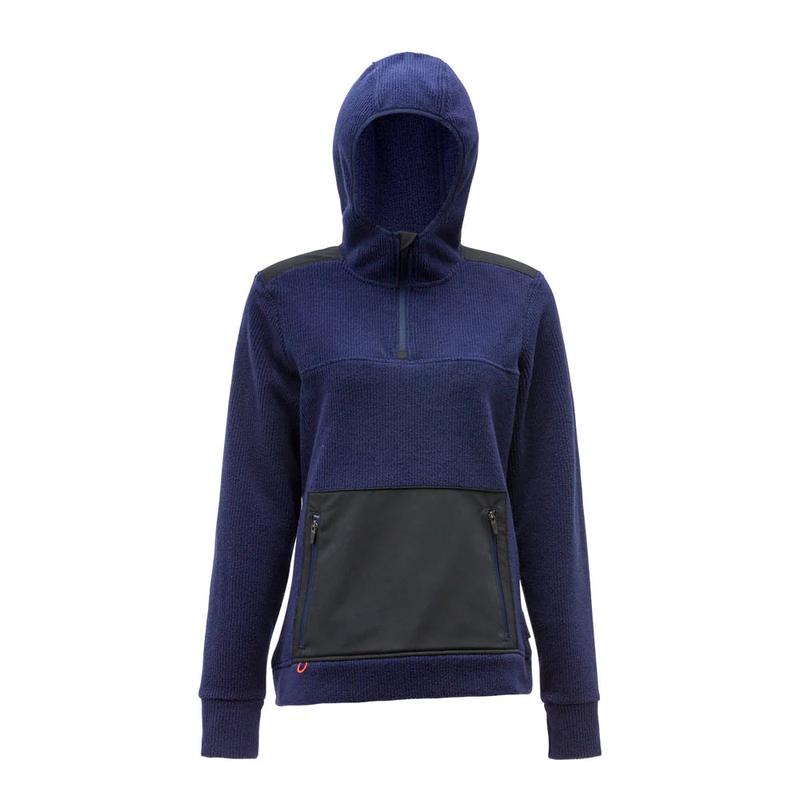 Grundens Women's Bering Fleece Hoodie - Maritime Blue