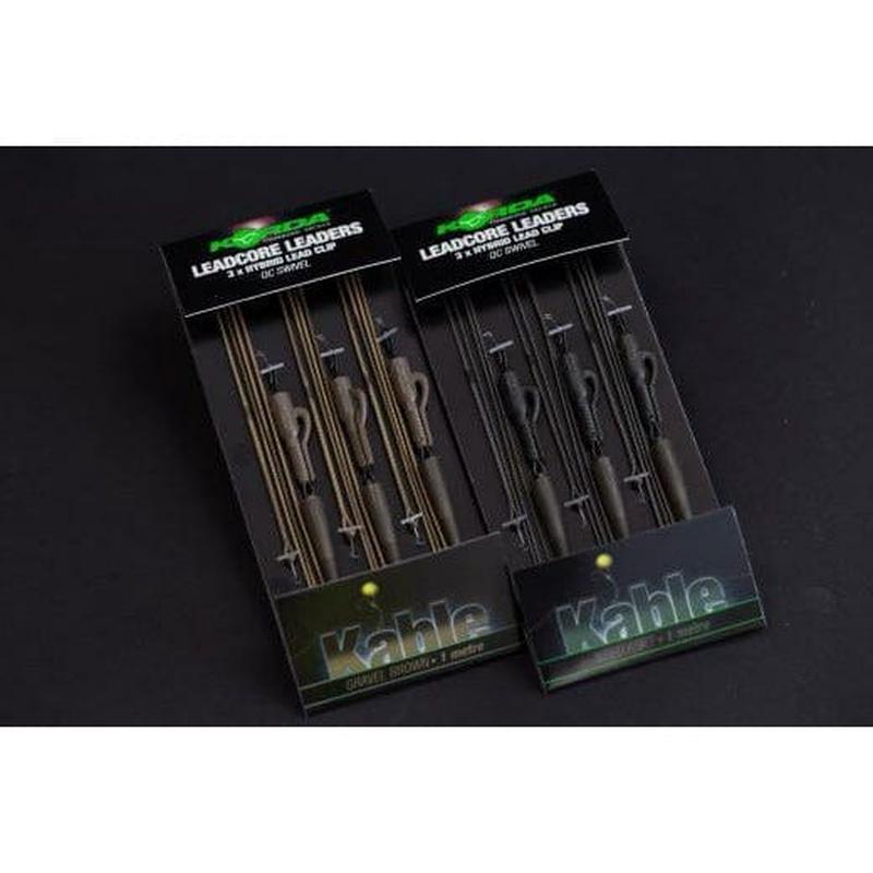 Korda Leadcore Leader - Hybrid Lead Clip QC Swivel Weed/Silt 1m