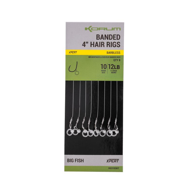 Korum Banded Hair Rigs 4 inch