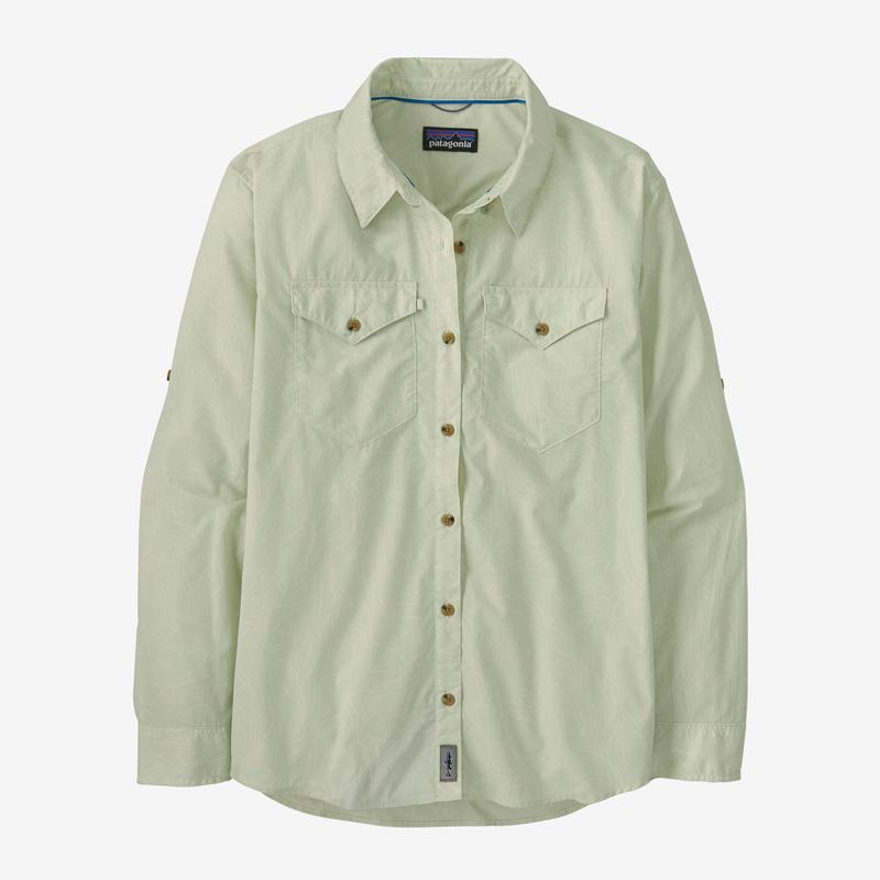 Patagonia Women's Sun Stretch Long-Sleeve Shirt - Over Under Water: Wispy Green