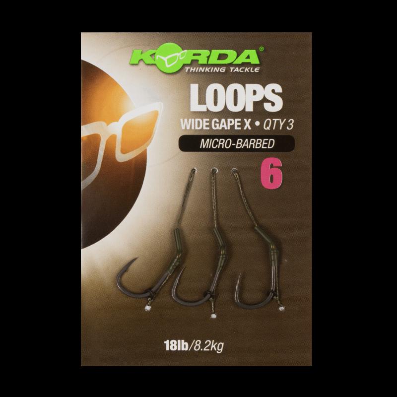Korda Loop Rigs Size 8 DF Wide Gape X 18lb