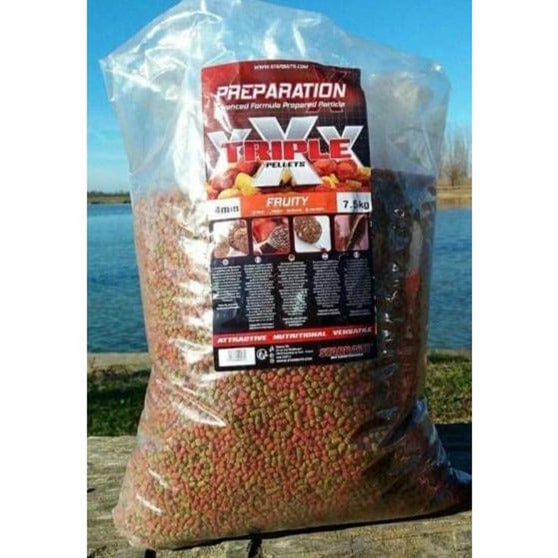 Starbaits Prep X Triple X Pellets Fruity 4mm - 7.5kg