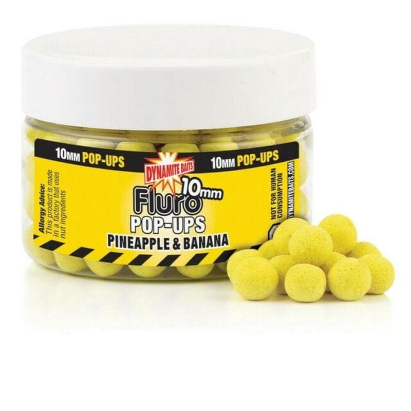 Dynamite Baits Pineapple & Banana Fluro Pop-Ups 10mm + Booster