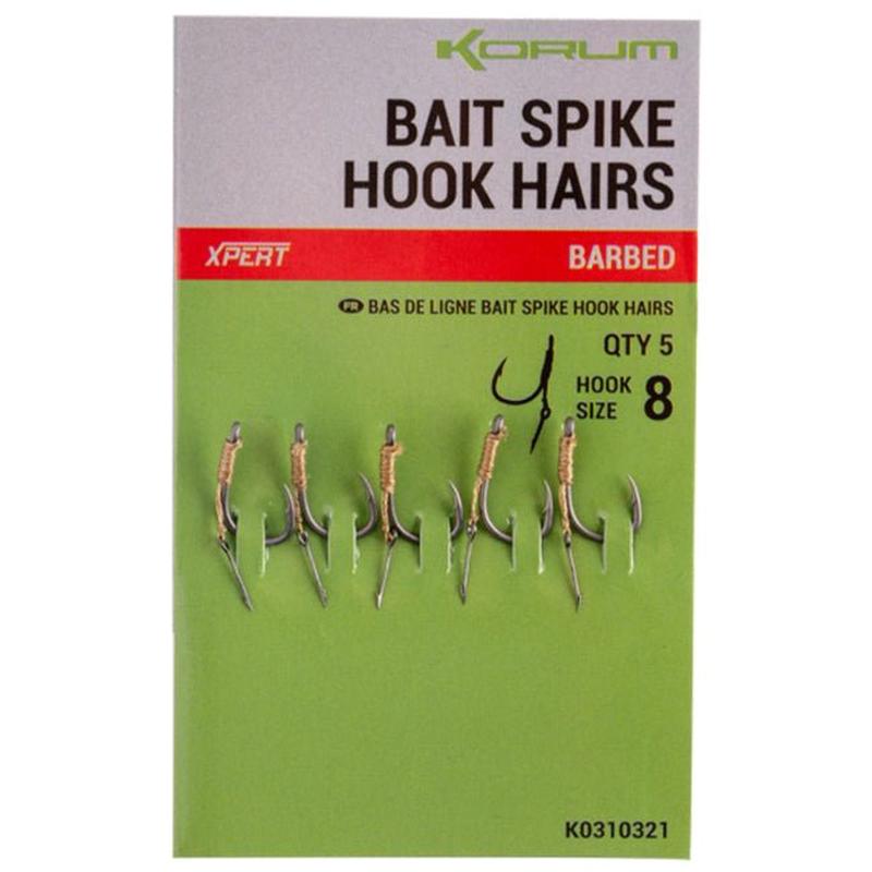 Korum Bait Spike Hook Hairs Barbed