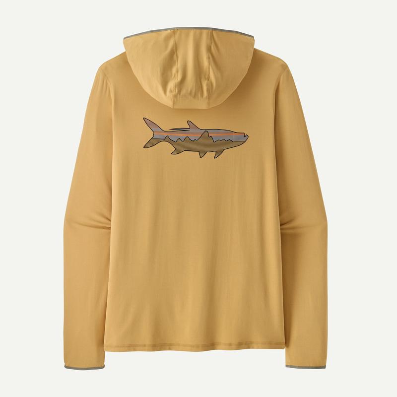Patagonia Men's Tropic Comfort Natural Graphic Hoody - Fitz Roy Tarpon: Beeswax Tan