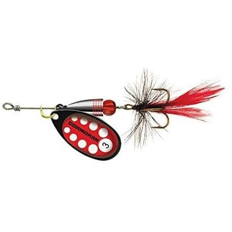 Cormoran Bullet Black Red Spinner with Fly #4 12.5g