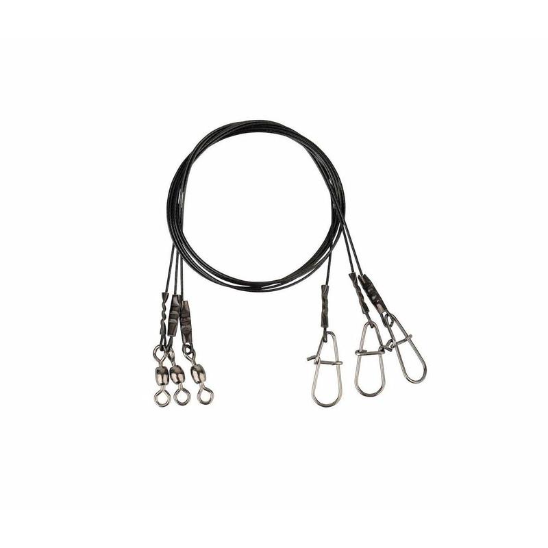 Savage Gear Black7 Trace 40cm 0.60mm 25kg Swivel/Needle Snap 3pcs