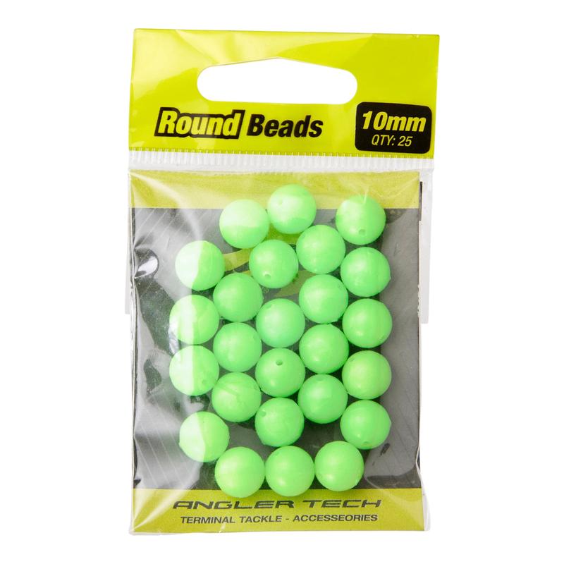 Angler Tech Beads Round Green 10mm