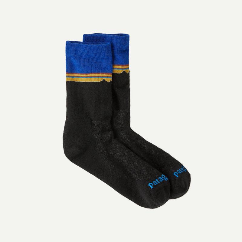Patagonia Merino Wool Blend Crew Socks - Classic Fitz Roy: Viking Blue