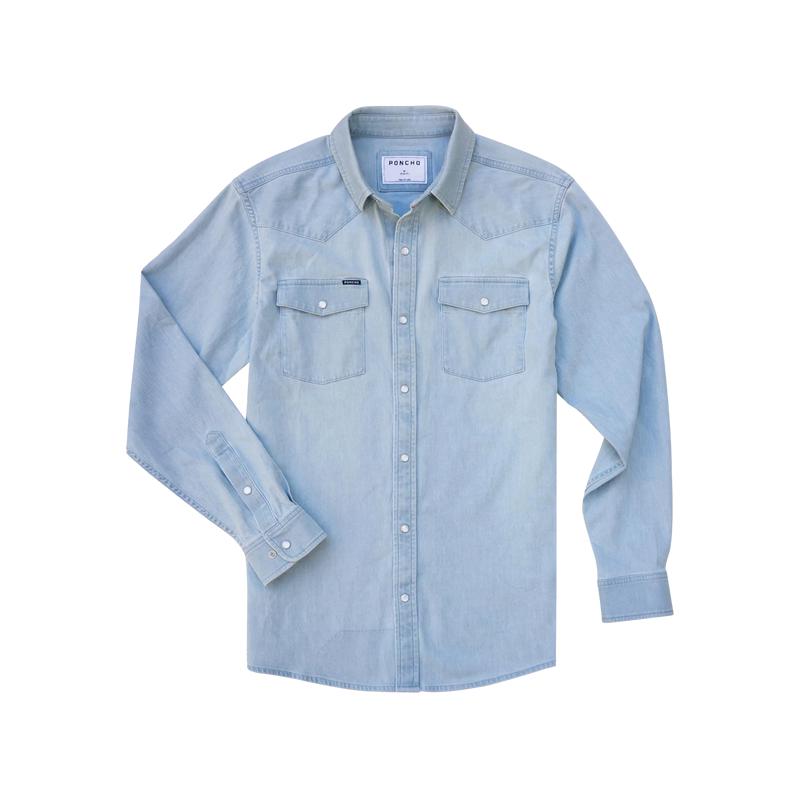 Poncho - The Marfa Light Wash - Western Shirt
