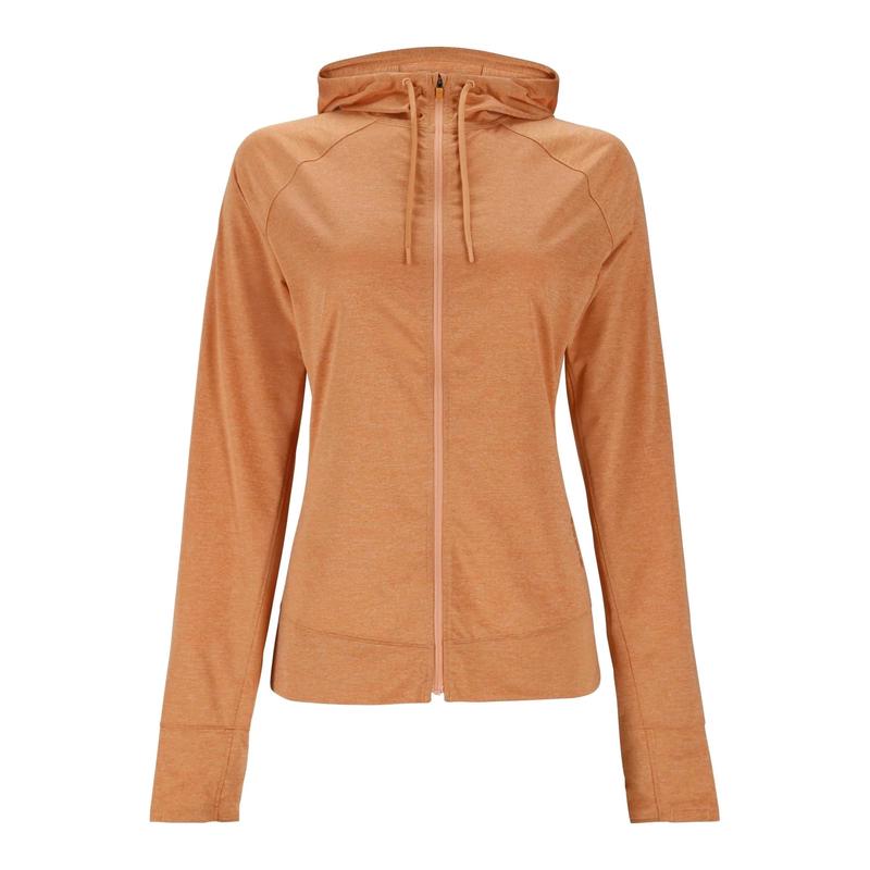Simms Women's SolarFlex Hoody Full-Zip - Orange Maple Heather