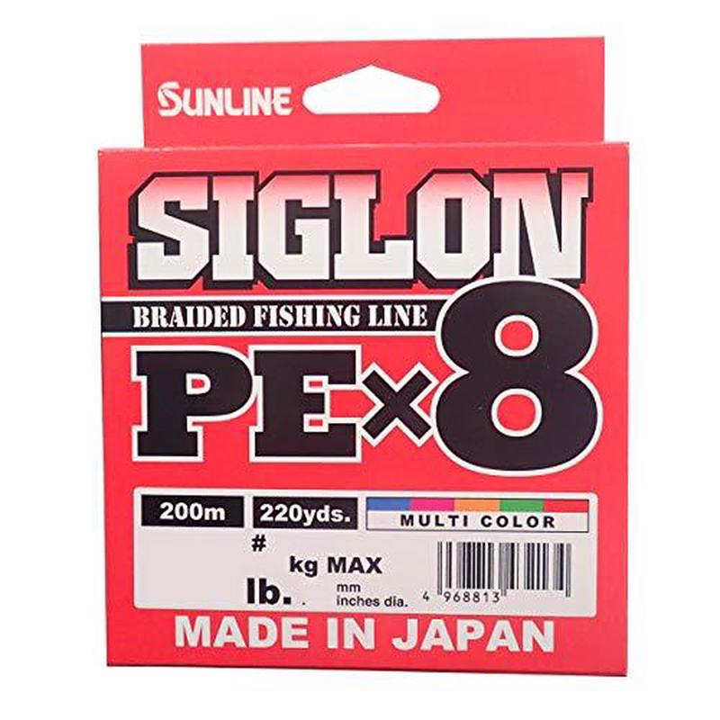 SUNLINE SIGLON PE X8 200m #0.6 / 10lb Multicolor PE Braid 4968813432103