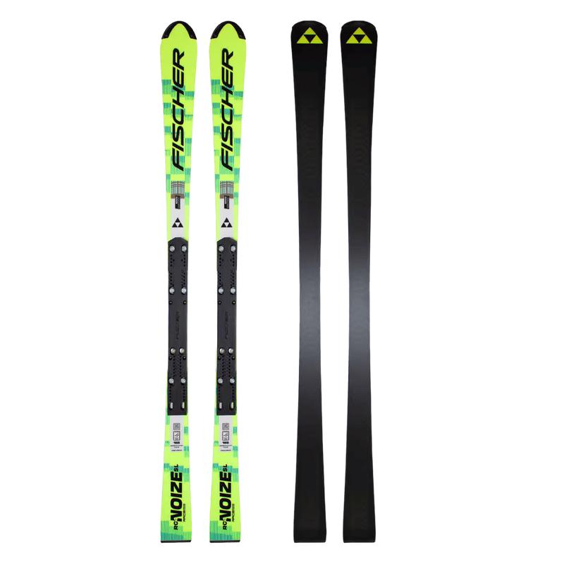 FISCHER SKIS RC4 WORLDCUP 165 NOIZE SL MEN M/B-PLATE SKI BINDINGS YELLOW