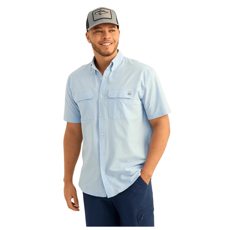 HUK MEN'S NEXT LEVEL SHORT SLEEVE BUTTON-DOWN SHIRT