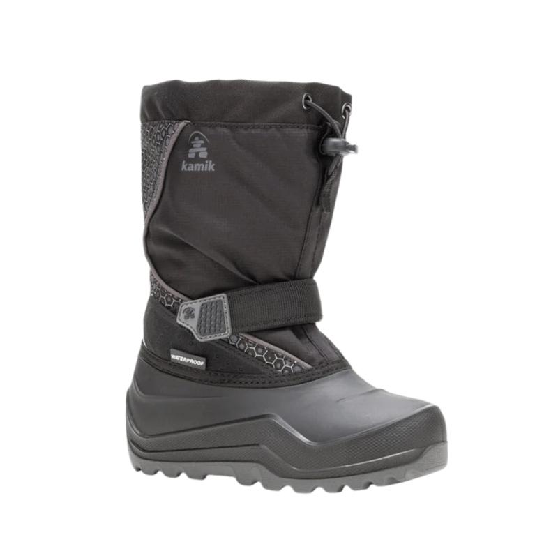 KAMIK SNOWFALL P 2 -40C KIDS INSULATED BOOTS - BLACK/CHARCOAL