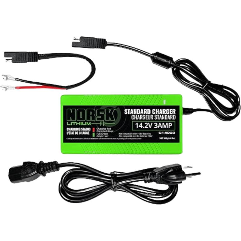 NORSK FISHING 14.2V-3A LIFEPO4 STANDARD CHARGING CABLES