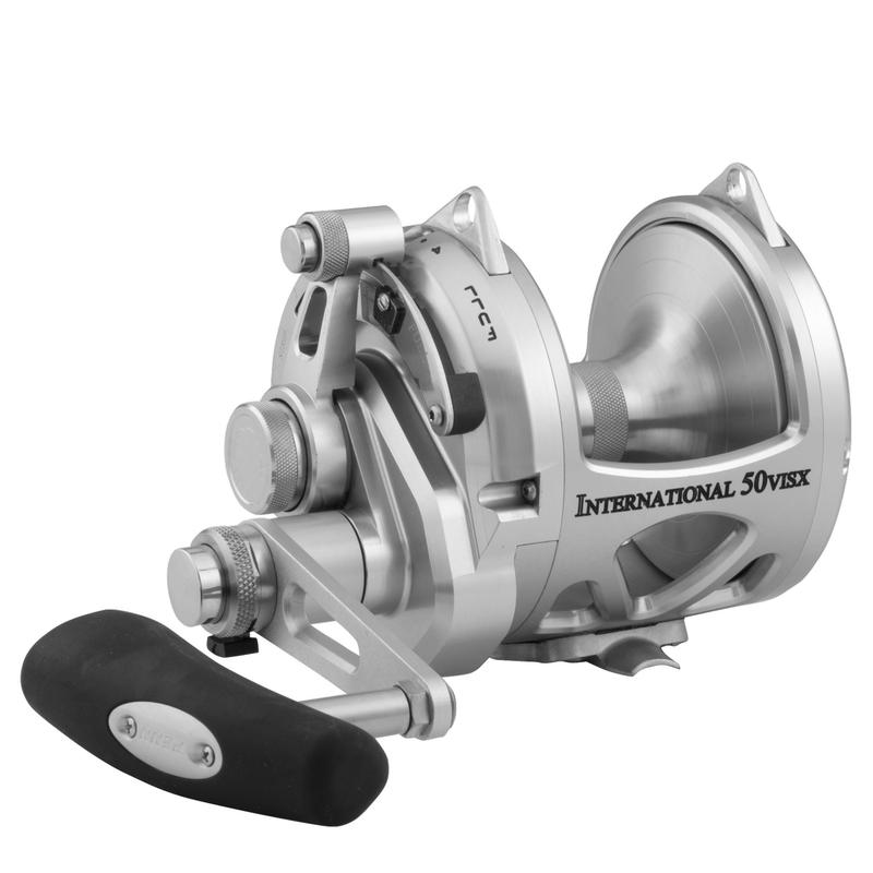 Penn International 50 VISX Silver Overhead Reel