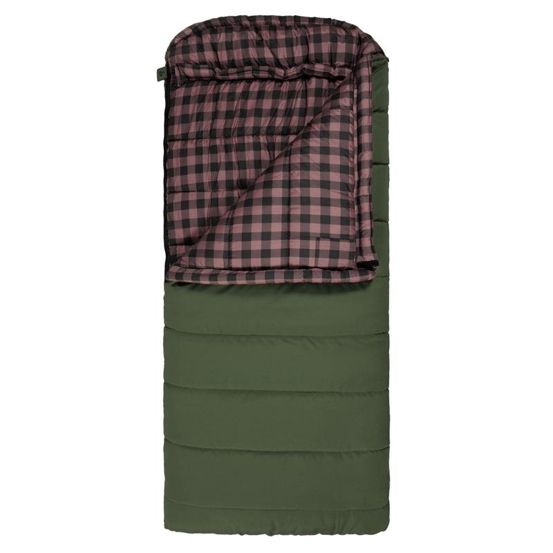 Teton Sports Bridger -18c/0f Canvas Sleeping Bag in Green and Rose