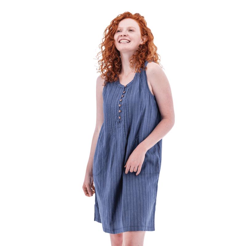 AVENTURA WOMEN'S BREEZY PINTUCK SWING DRESS - COASTAL FJORD