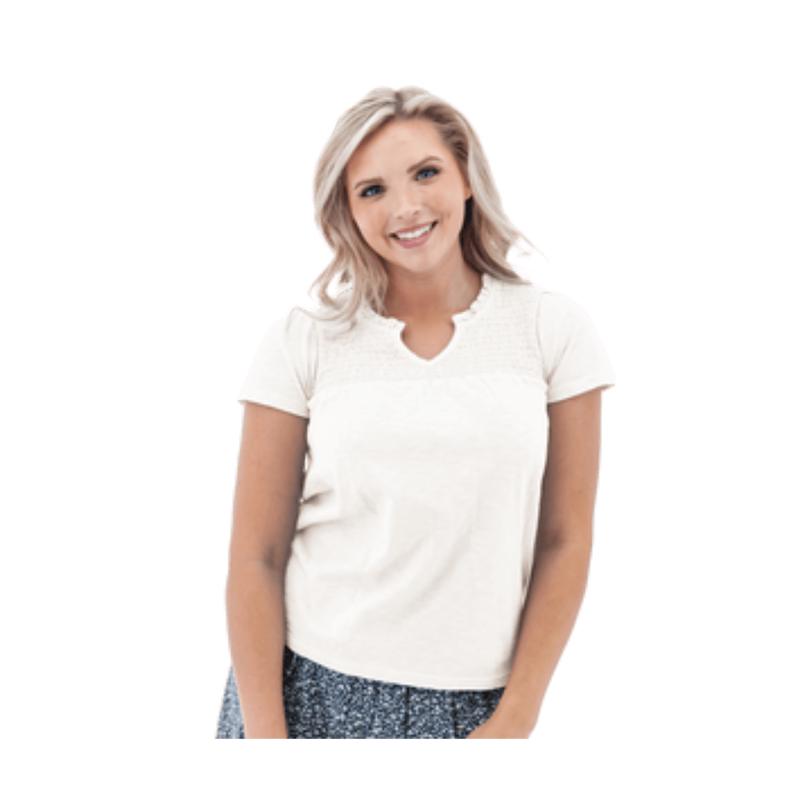 AVENTURA WOMEN'S ESSEX SHORT SLEEVE - EGRET