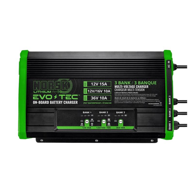 NORSK FISHING 12V+12V/16V+36V 3B BATTERY CHARGER
