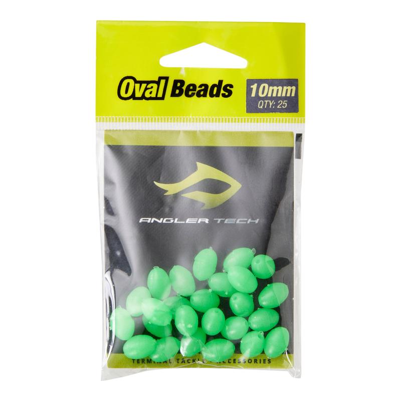 Angler Tech Soft Green Oval Beads 10mm