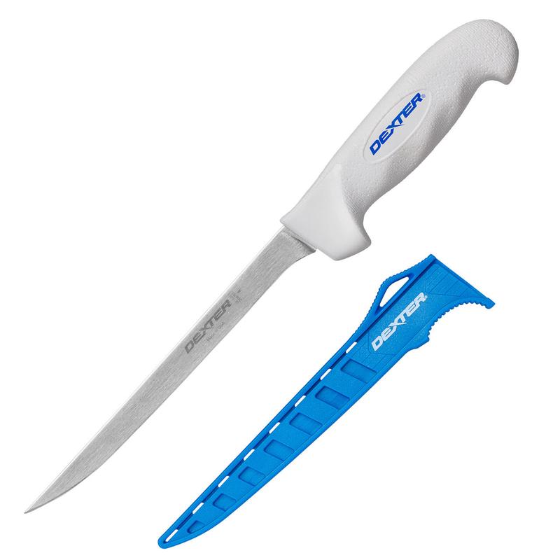Dexter Outdoors SG133-7EG 7" SofGrip Wide Fillet Knife w/ Edge Guard