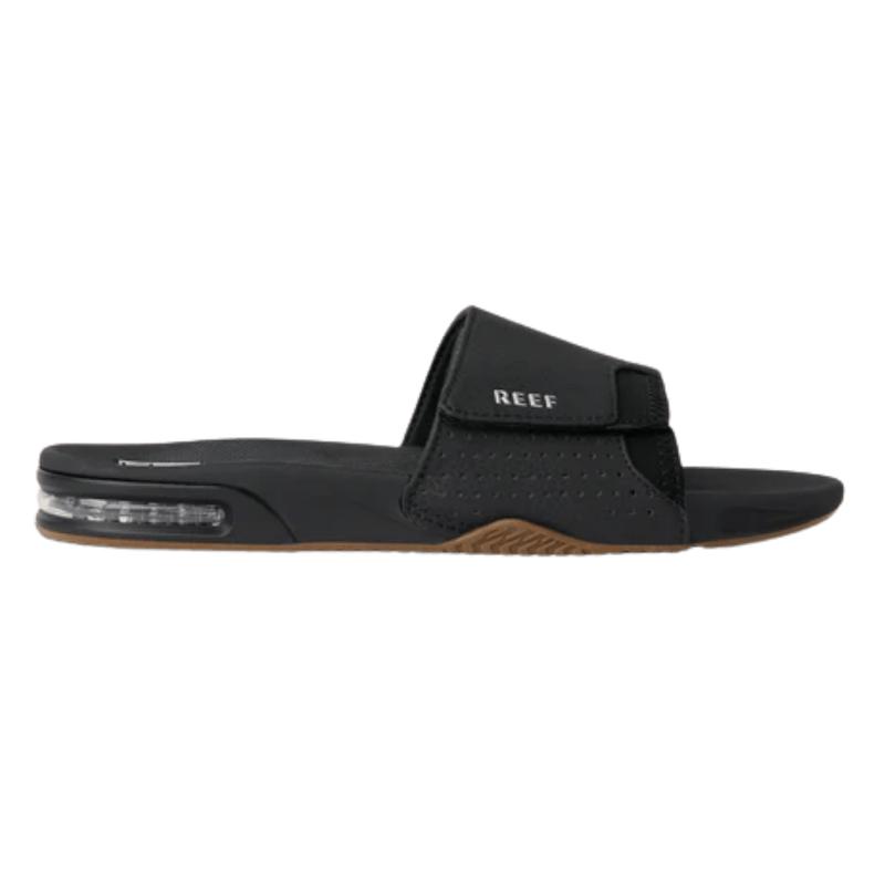 REEF MEN'S FANNING SLIDE - BLACK/SILVER